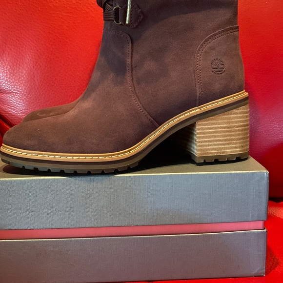 Timberland Purple Suede FauxFur Lined Midcalf Boots NeverUsed - Picture 4 of 12